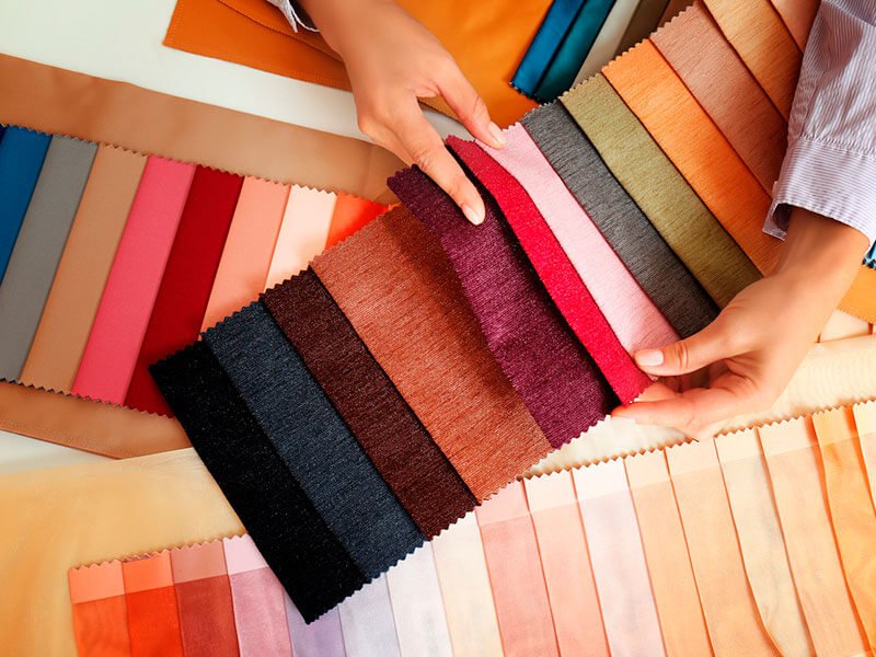 Muestrario de telas de tapicería